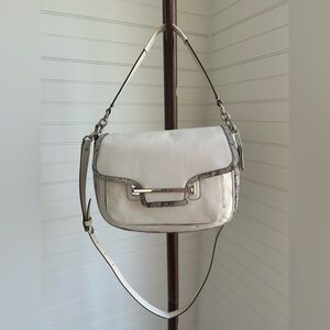 COACH TAYLOR MIXED EXOTIC FLAP SHOULDER BAG
